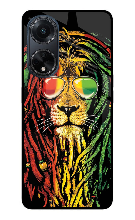 Rasta Lion Oppo F23 Glass Case