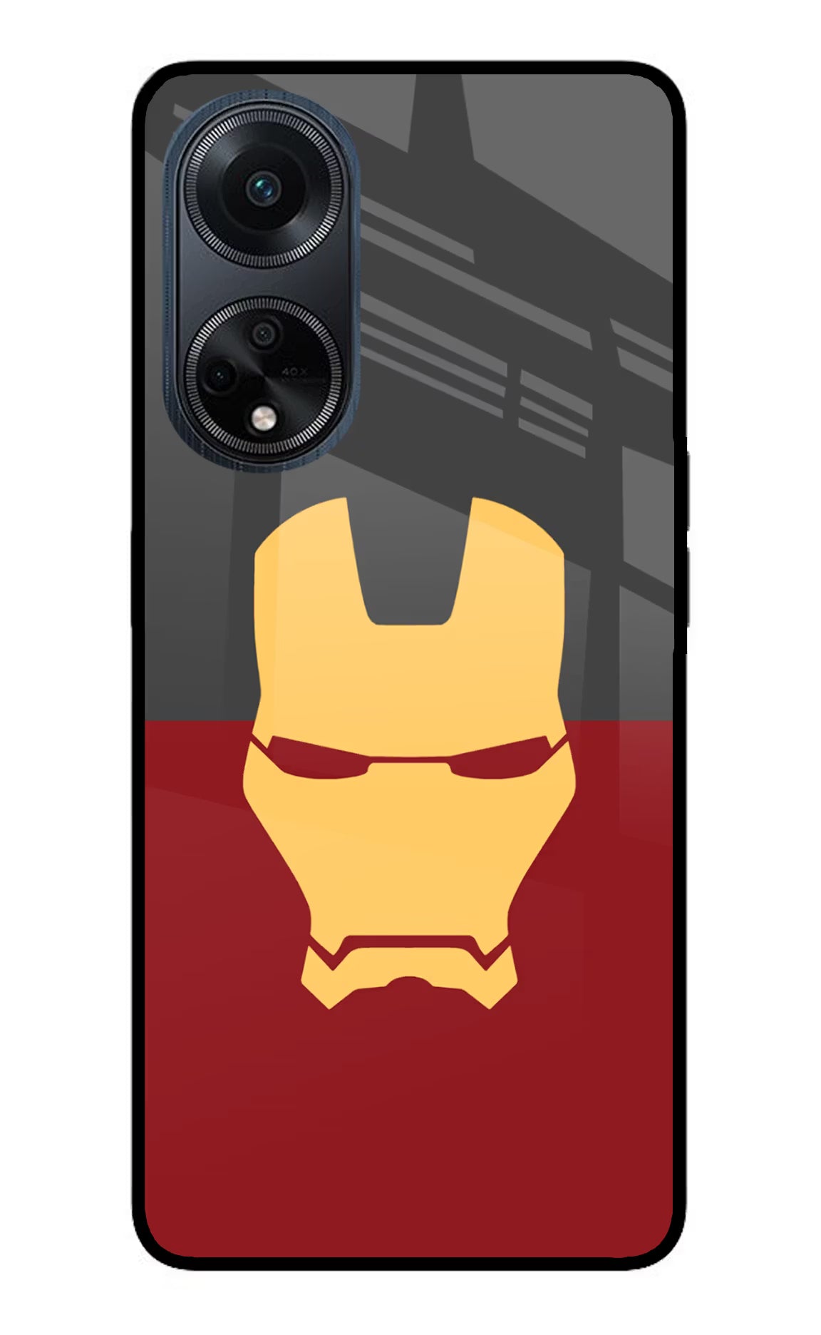 Ironman Oppo F23 Glass Case Back Cover by Casekaro