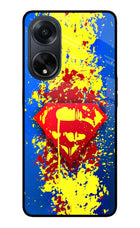 Superman logo Oppo F23 Glass Case