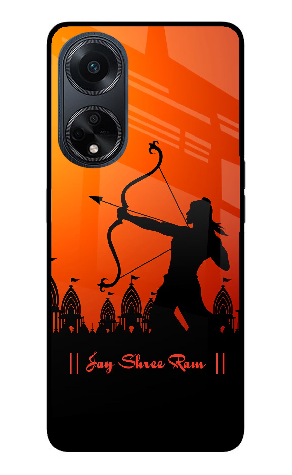 Lord Ram - 4 Oppo F23 Glass Case Back Cover by Casekaro