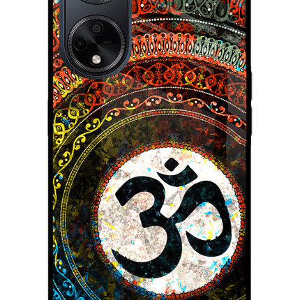Om Cultural Oppo F23 Glass Case Back Cover by Casekaro