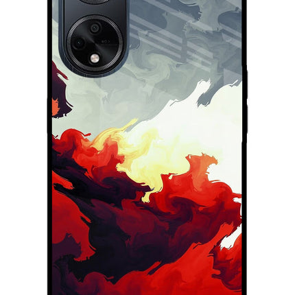 Fire Cloud Oppo F23 Glass Case Back Cover by Casekaro