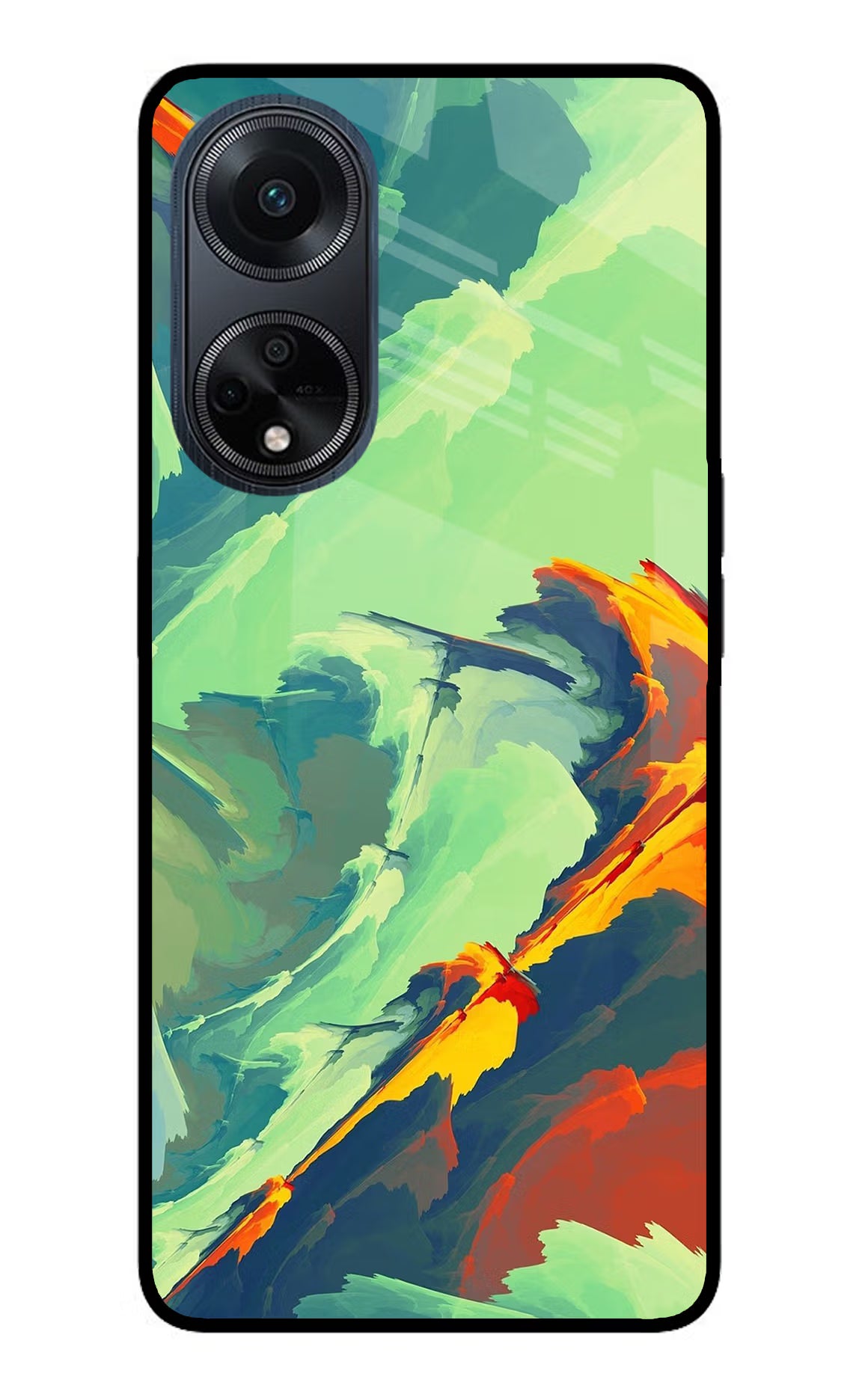 Paint Art Oppo F23 Glass Case Back Cover by Casekaro