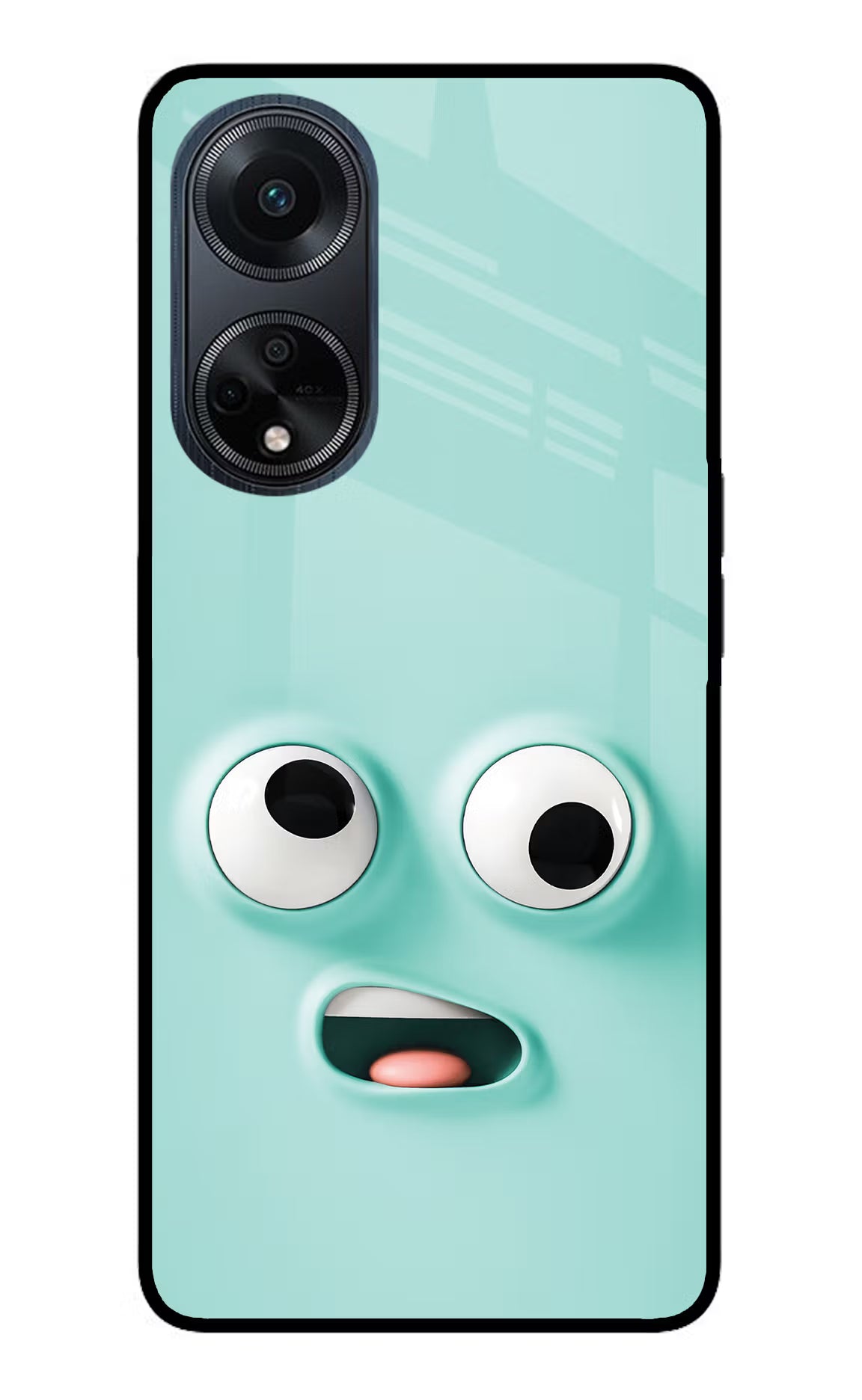 Funny Cartoon Oppo F23 Glass Case Back Cover by Casekaro