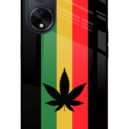 Weed Flag Oppo F23 Glass Case Back Cover by Casekaro