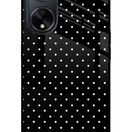 White Dots Oppo F23 Glass Case Back Cover by Casekaro