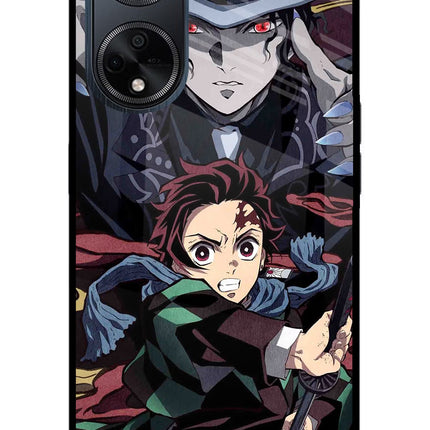 Demon Slayer Oppo F23 Glass Case Back Cover by Casekaro