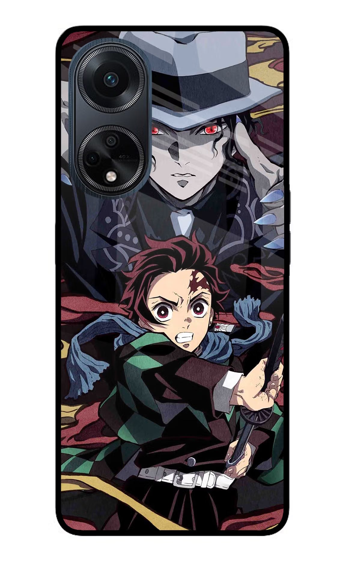 Demon Slayer Oppo F23 Glass Case Back Cover by Casekaro