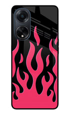 Fire Flames Oppo F23 Glass Case