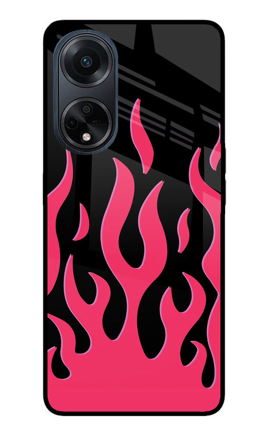 Fire Flames Oppo F23 Glass Case