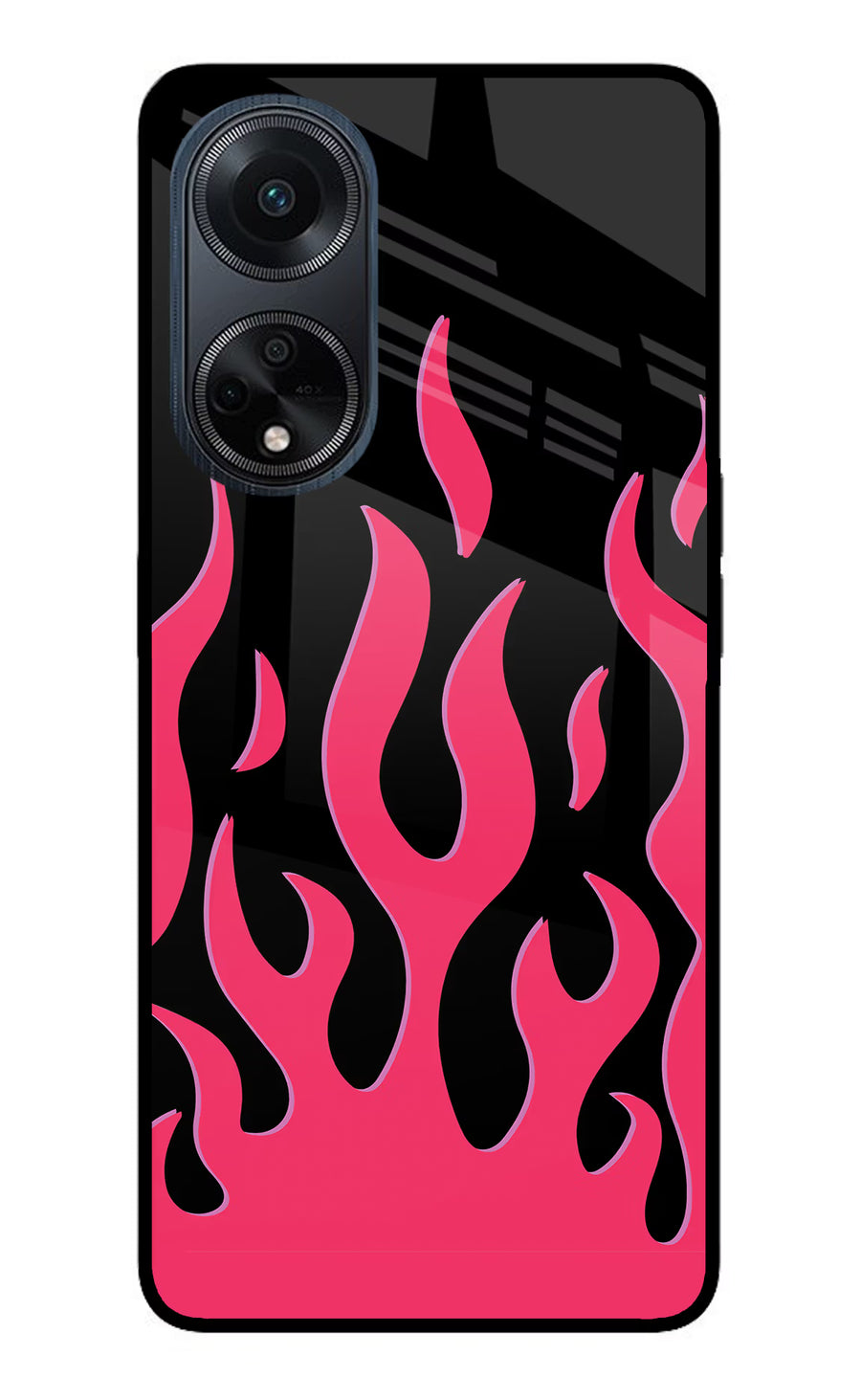 Fire Flames Oppo F23 Back Cover, Glass case