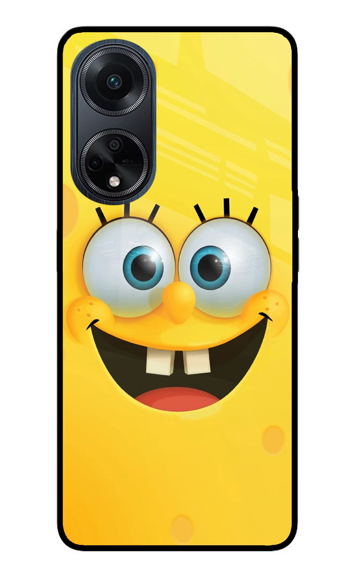 Sponge 1 Oppo F23 Glass Case Back Cover by Casekaro