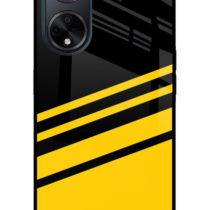 Yellow Shades Oppo F23 Glass Case Back Cover by Casekaro