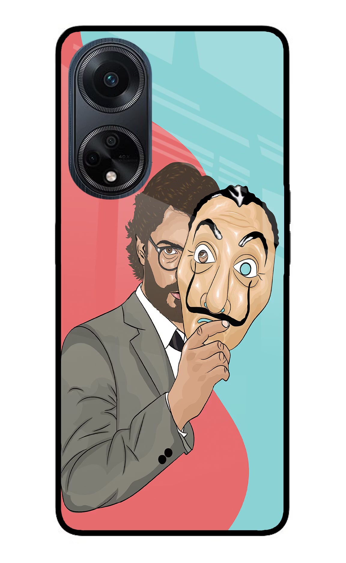 Professor Oppo F23 Glass Case Back Cover by Casekaro
