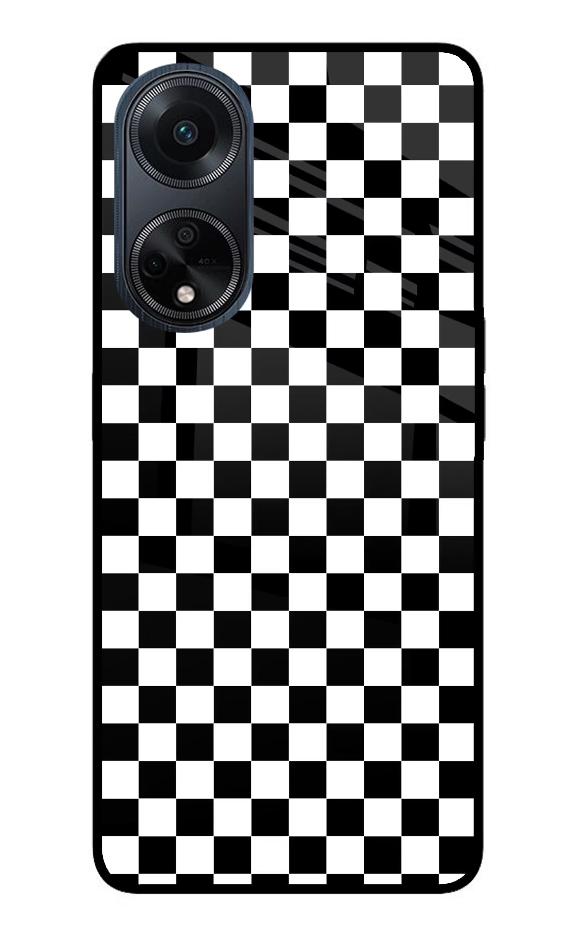Chess Board Oppo F23 Glass Case Back Cover by Casekaro