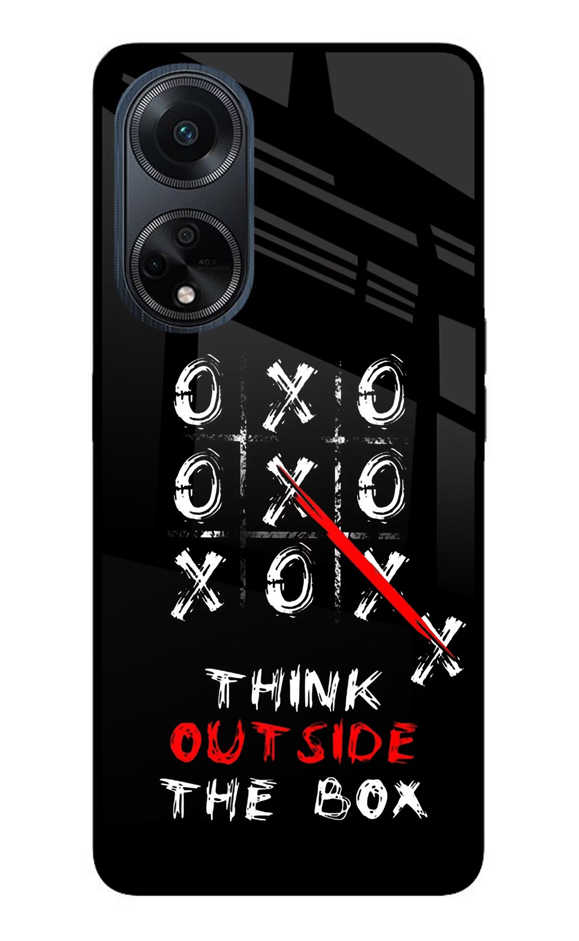 Think out of the BOX Oppo F23 Glass Case Back Cover by Casekaro