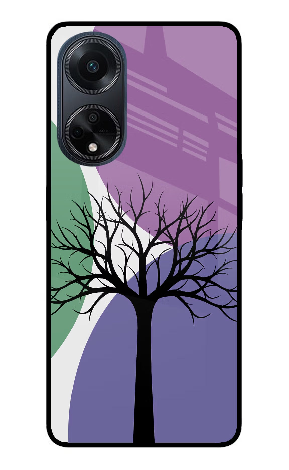 Tree Art Oppo F23 Glass Case Back Cover by Casekaro