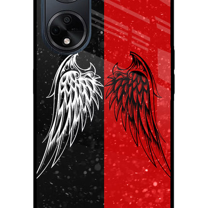Wings Oppo F23 Glass Case Back Cover by Casekaro