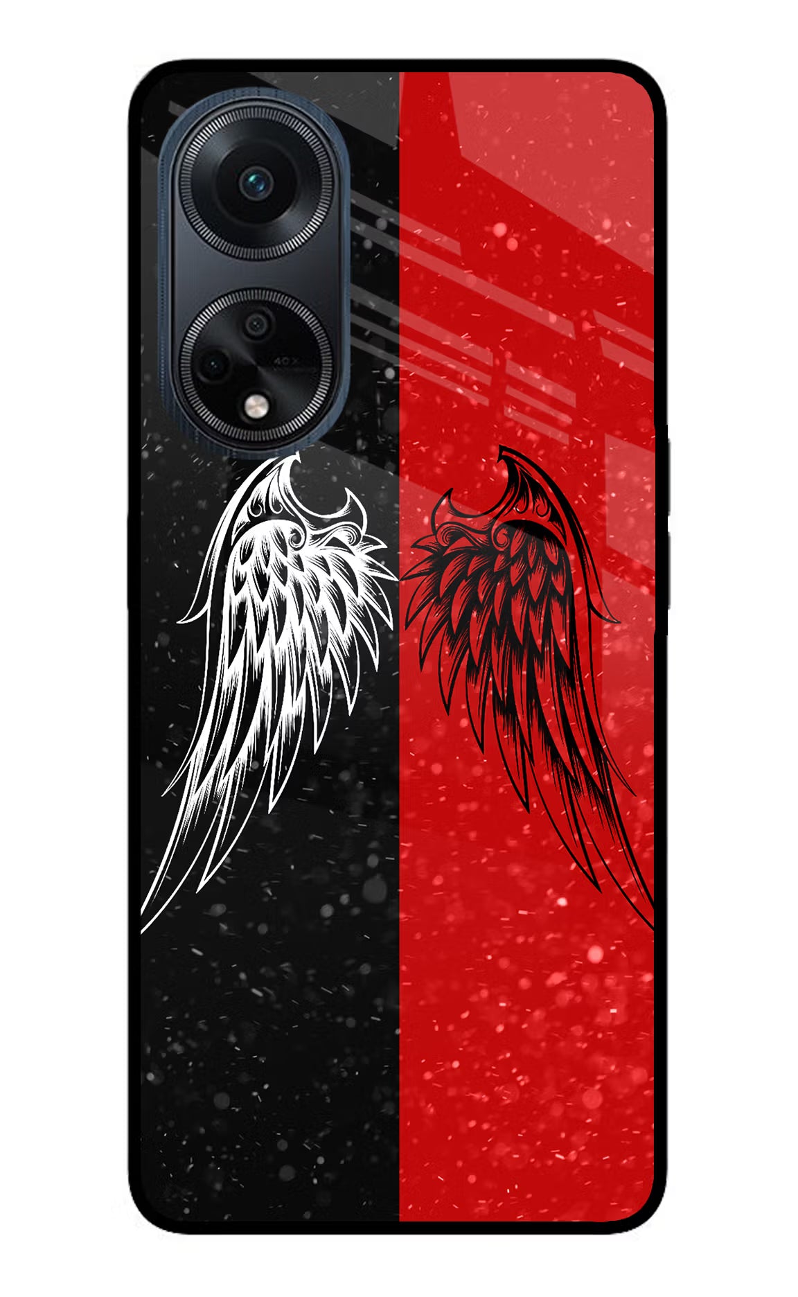 Wings Oppo F23 Glass Case Back Cover by Casekaro