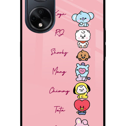BTS names Oppo F23 Glass Case