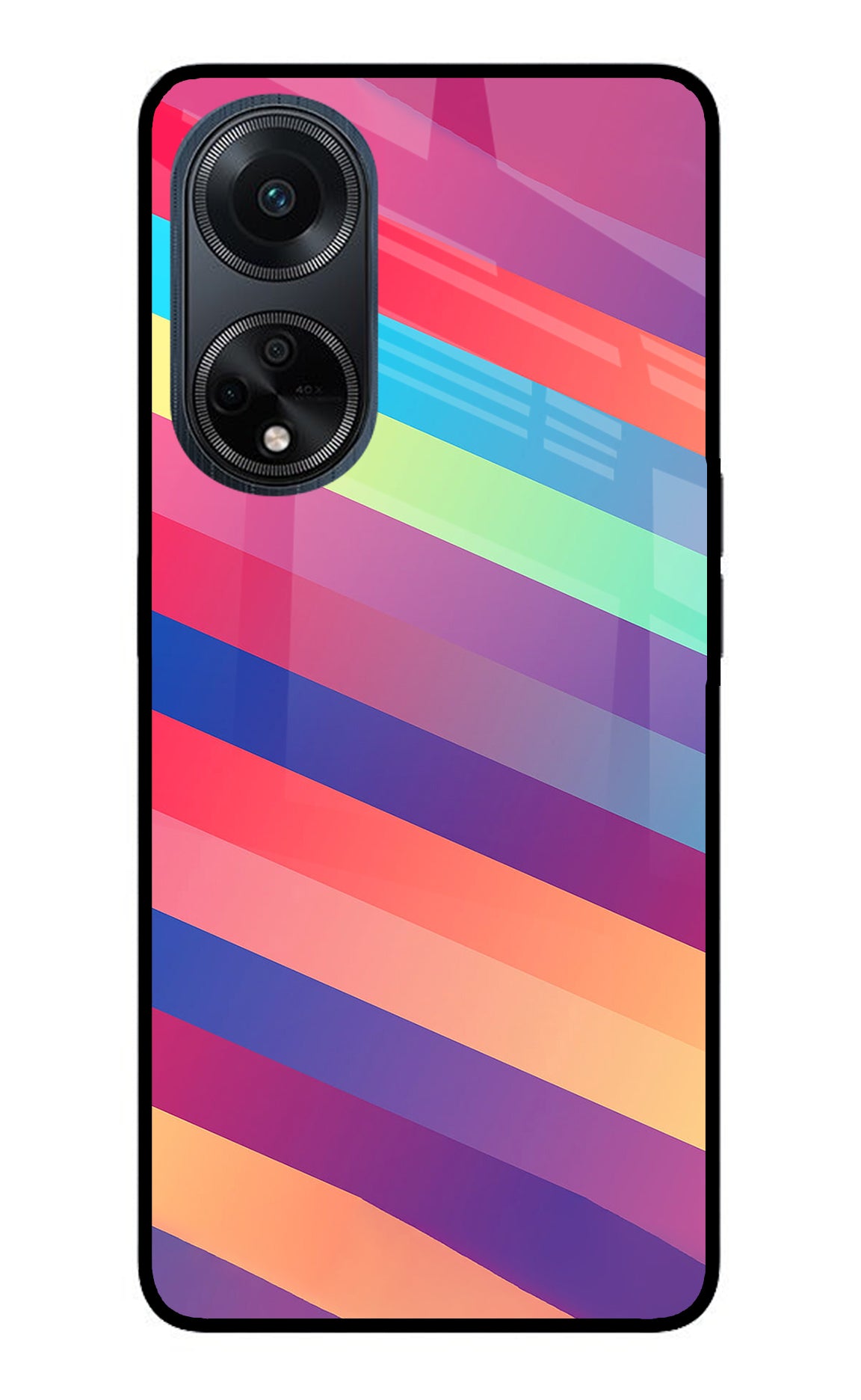 Stripes color Oppo F23 Back Cover