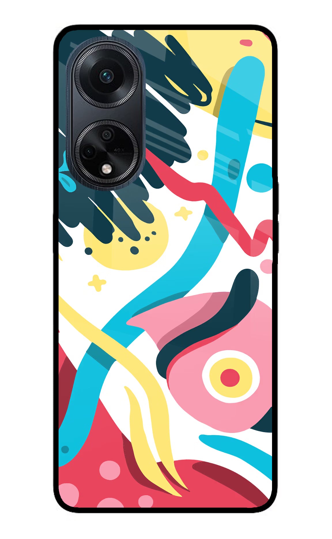 Trippy Oppo F23 Glass Case Back Cover by Casekaro