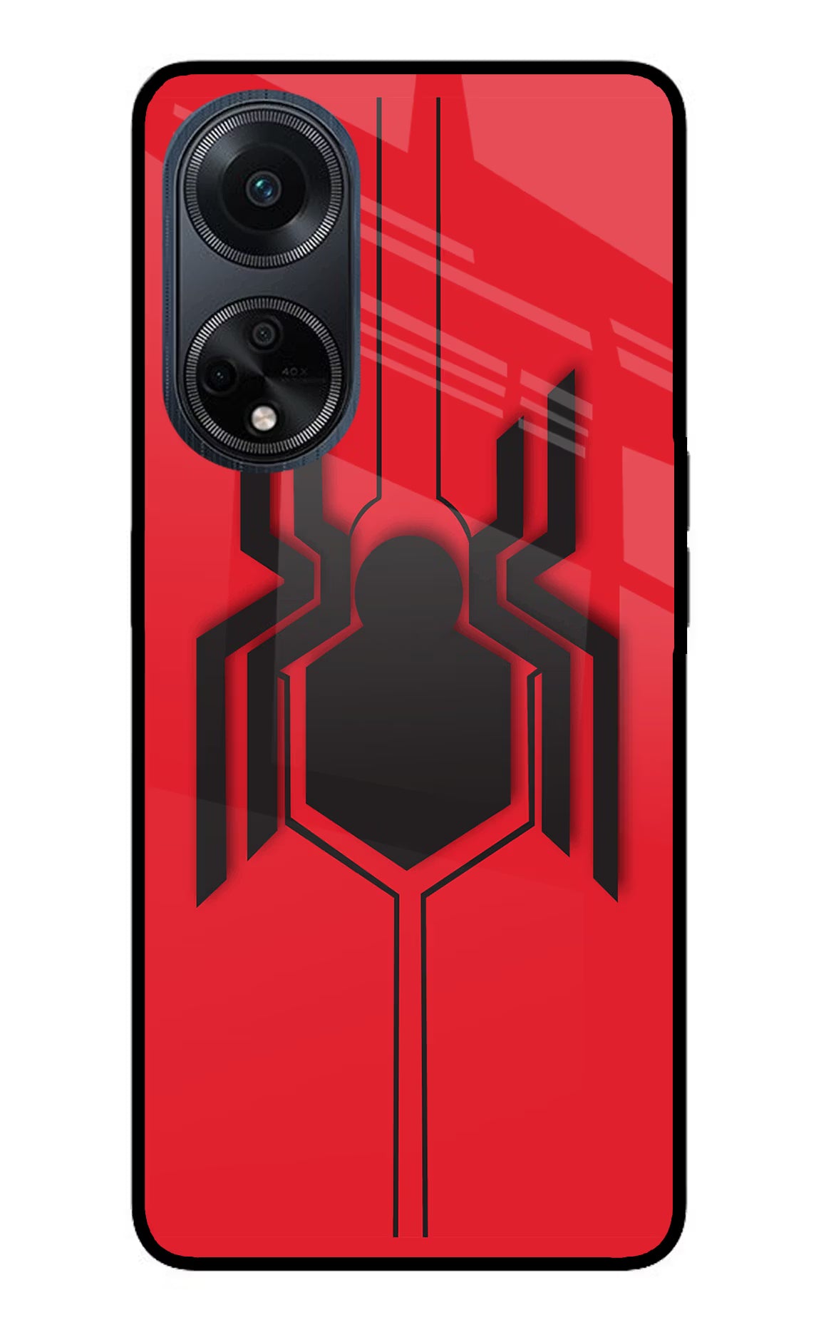 Spider Oppo F23 Glass Case Back Cover by Casekaro