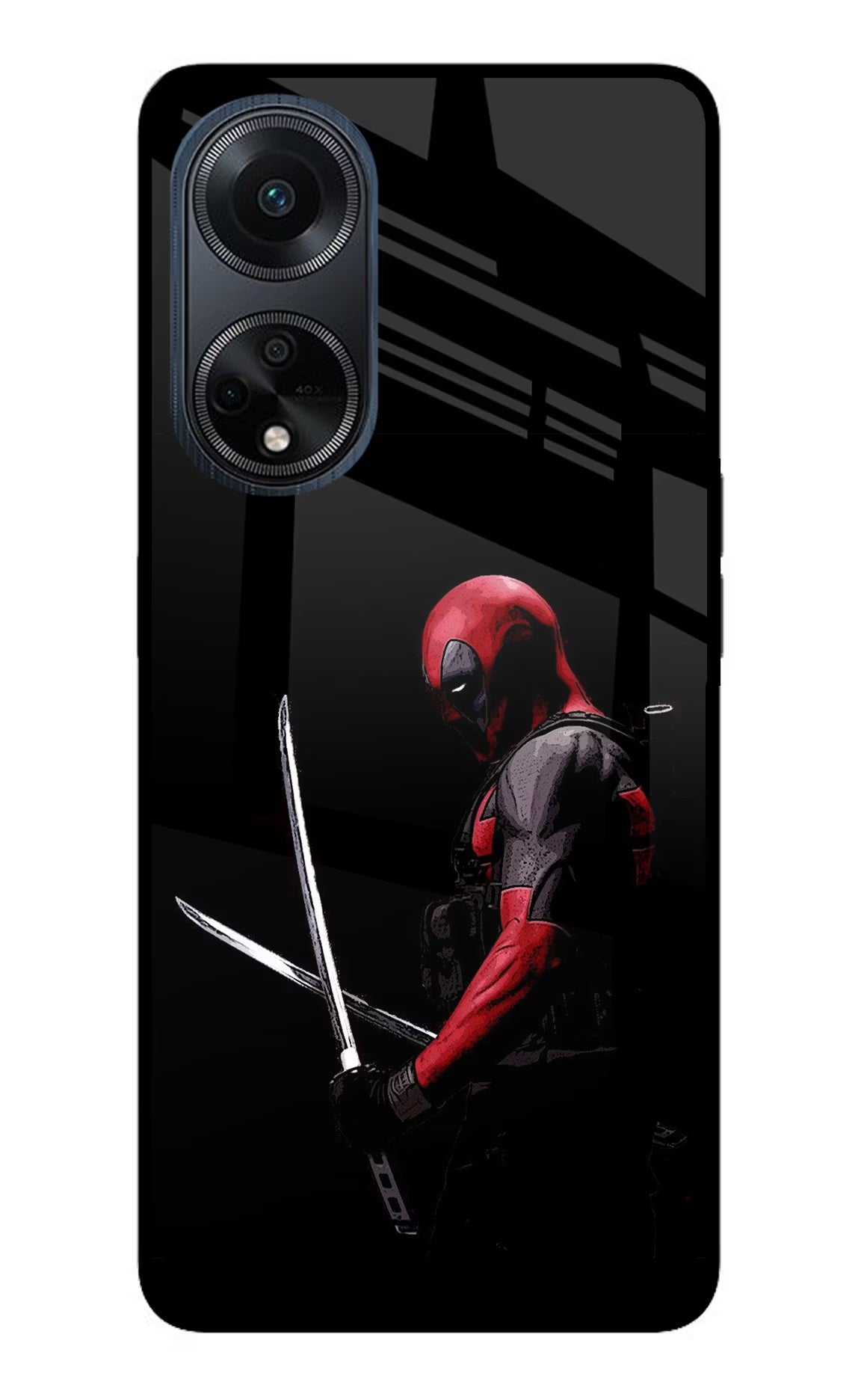 Deadpool Oppo F23 Glass Case Back Cover by Casekaro