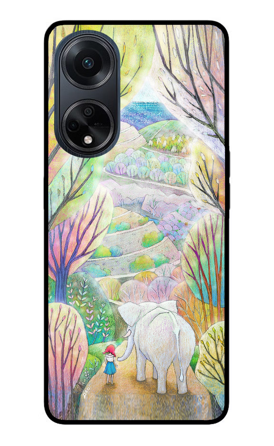 Nature Painting Oppo F23 Glass Case Back Cover by Casekaro