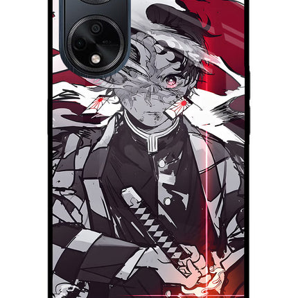 Demon Slayer Oppo F23 Glass Case Back Cover by Casekaro