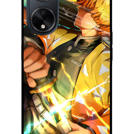 Demon Slayer Oppo F23 Glass Case Back Cover by Casekaro