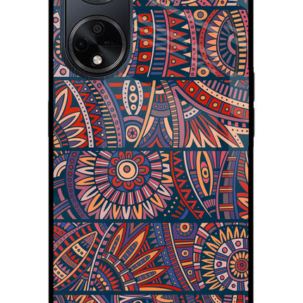 African Culture Design Oppo F23 Glass Case Back Cover by Casekaro