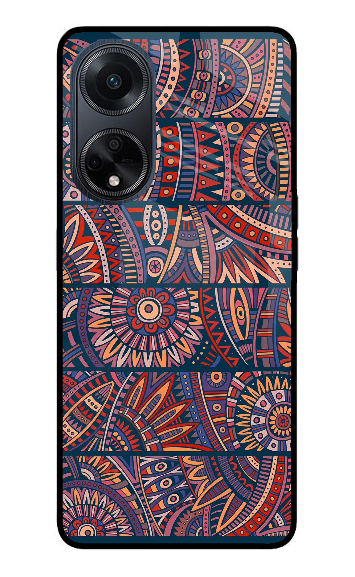 African Culture Design Oppo F23 Glass Case Back Cover by Casekaro