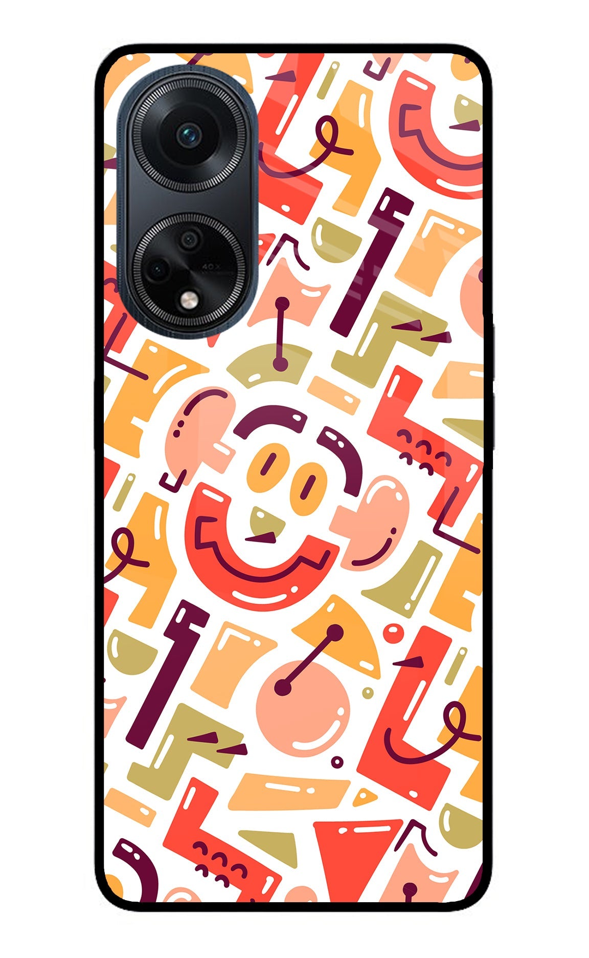 Doodle Pattern Oppo F23 Back Cover