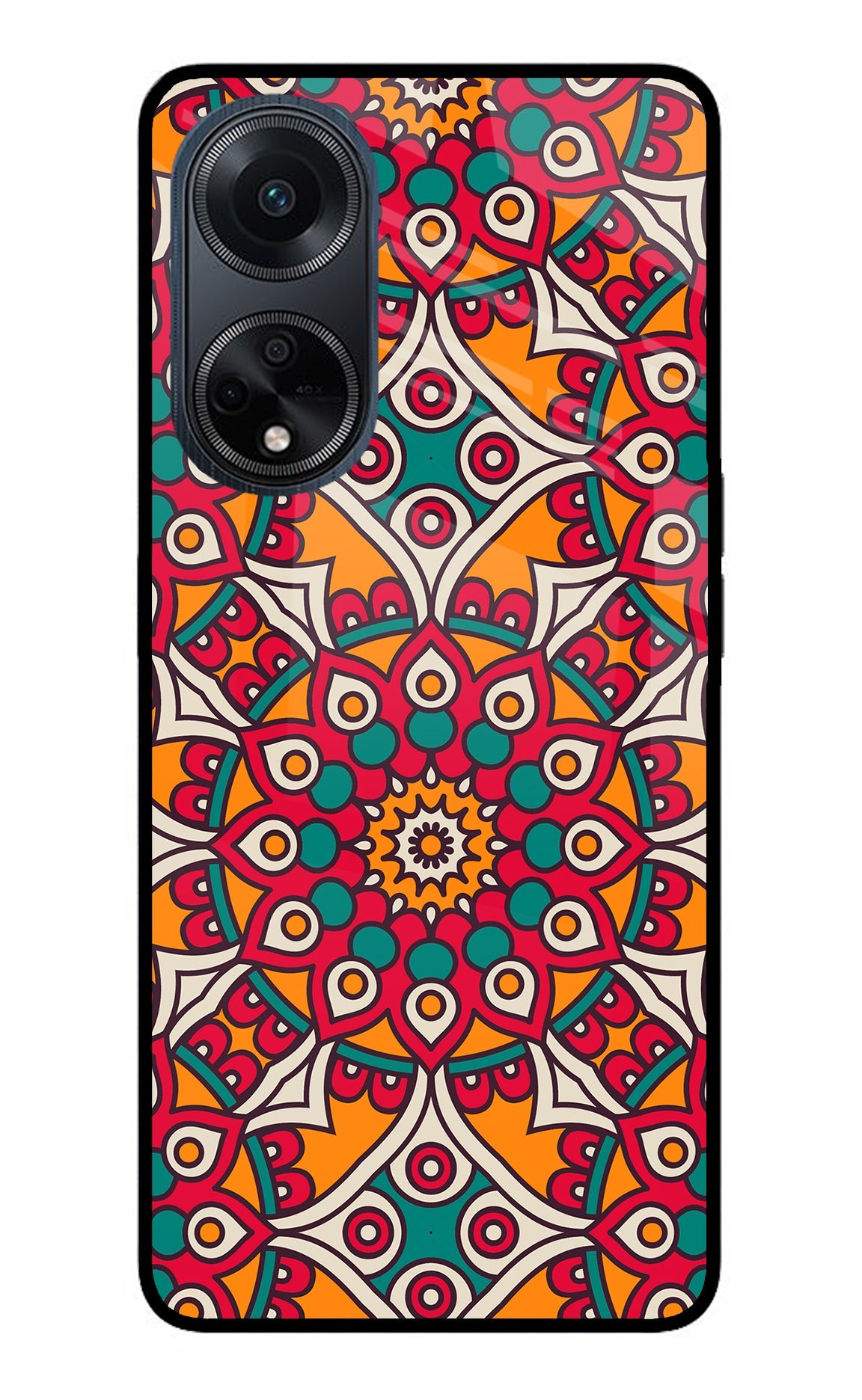 Mandala Art Oppo F23 Glass Case