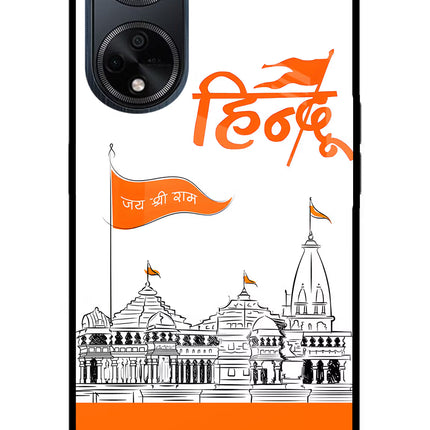 Jai Shree Ram Hindu Oppo F23 Glass Case Back Cover by Casekaro