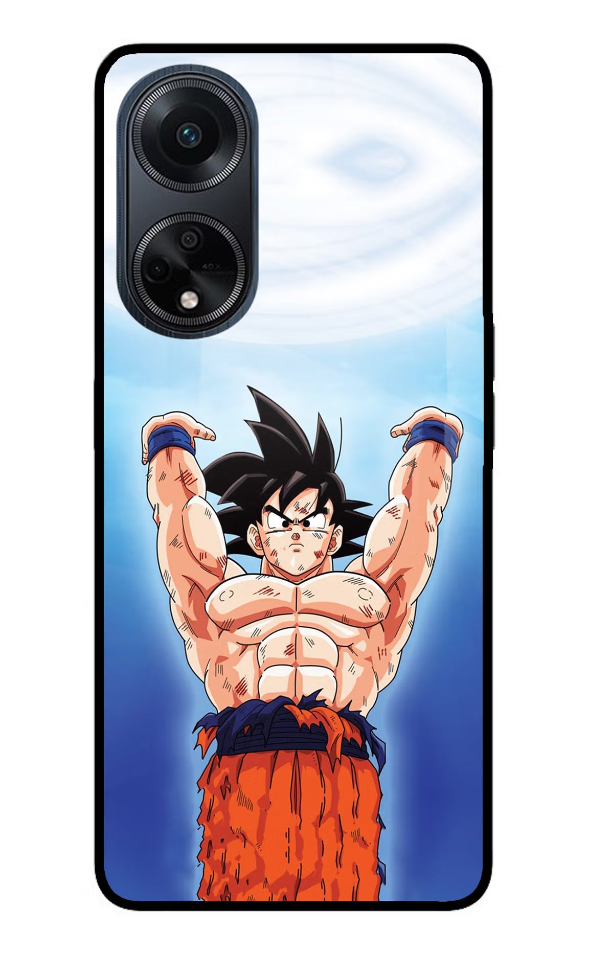 Goku Power Oppo F23 Glass Case Back Cover by Casekaro