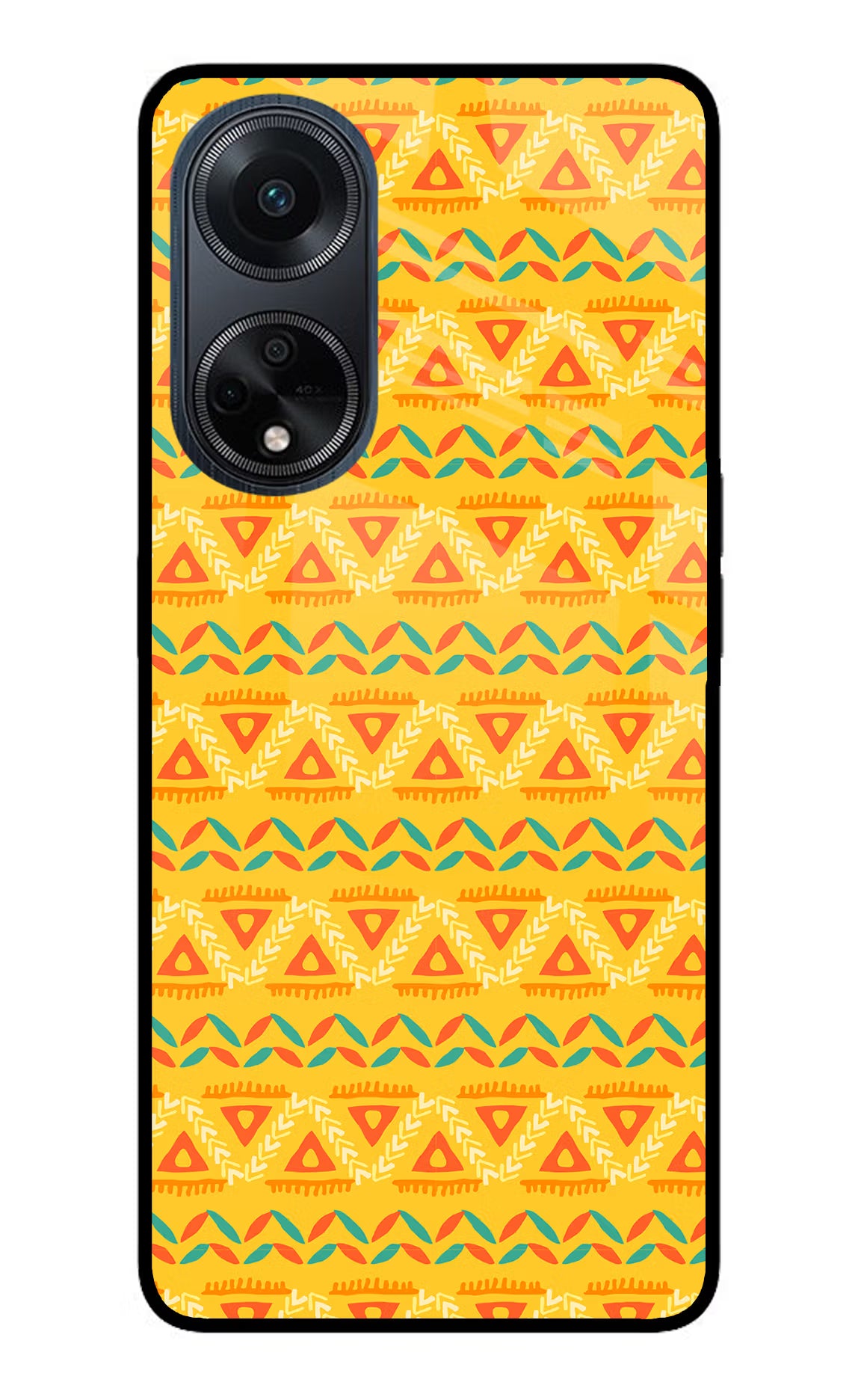 Tribal Pattern Oppo F23 Glass Case