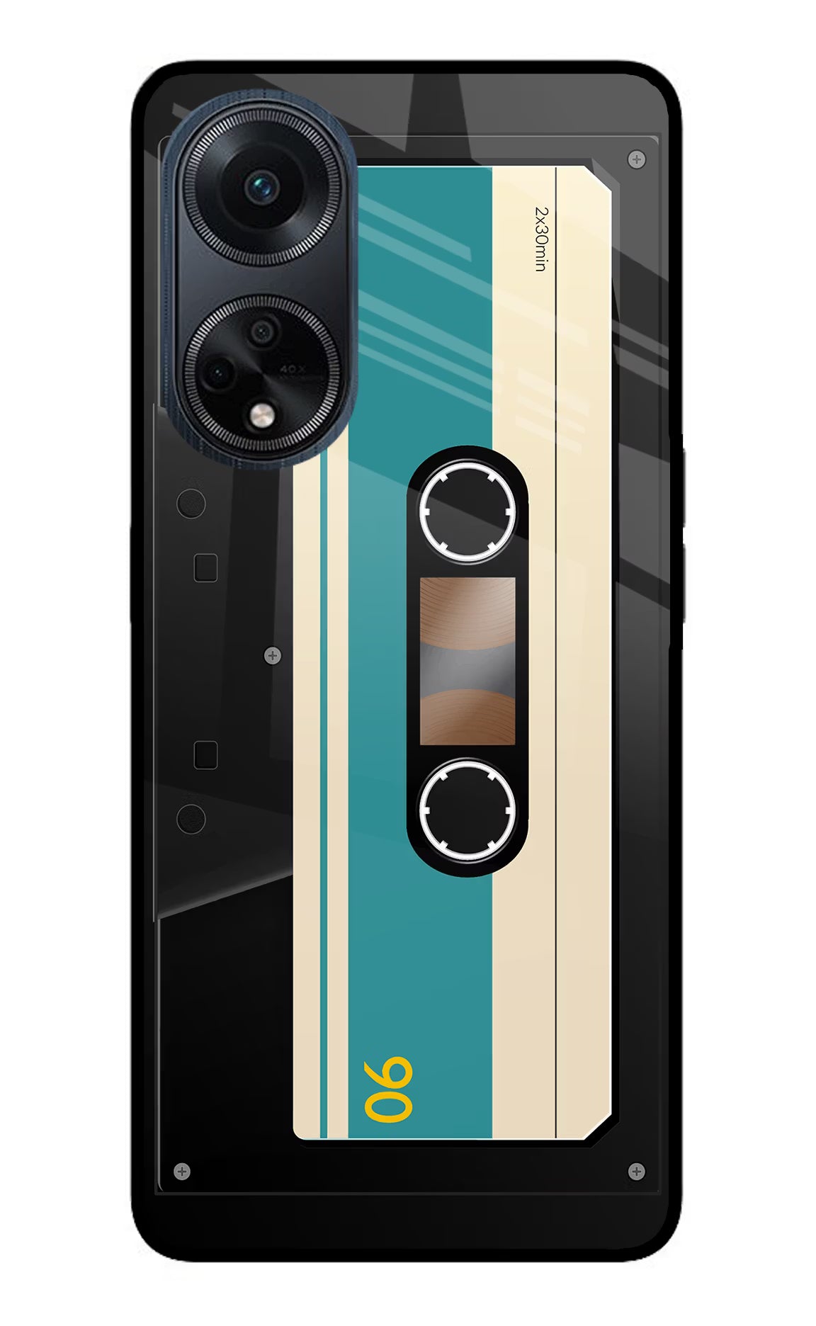 Cassette Oppo F23 Glass Case Back Cover by Casekaro