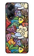 Veggie Doodle Oppo F23 Glass Case