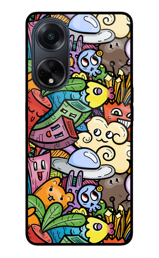 Veggie Doodle Oppo F23 Glass Case