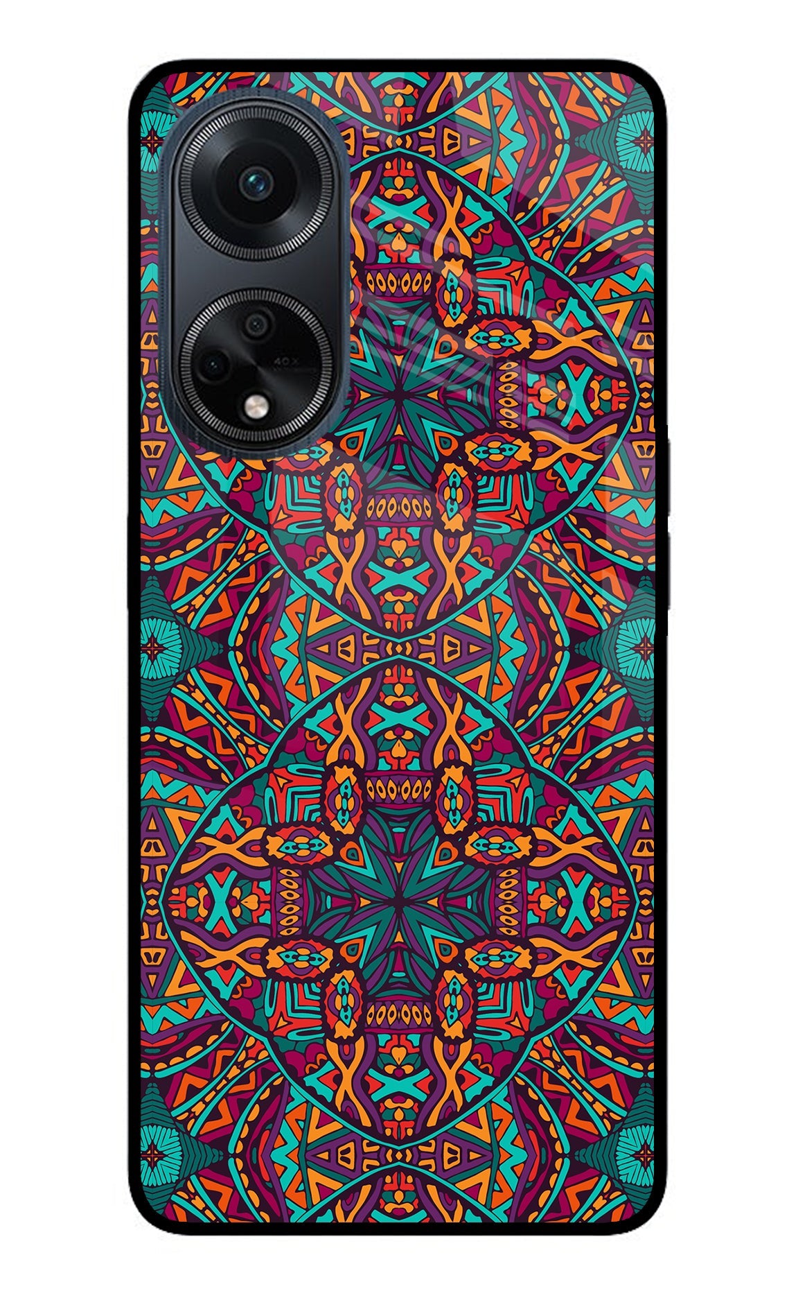 Colour Mandala Oppo F23 Glass Case