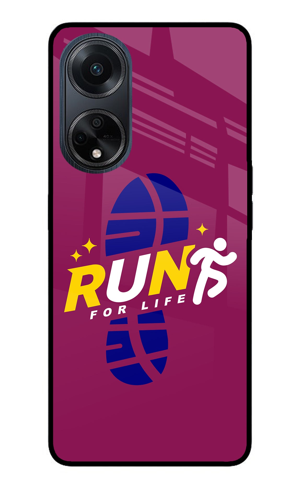 Run for Life Oppo F23 Glass Case