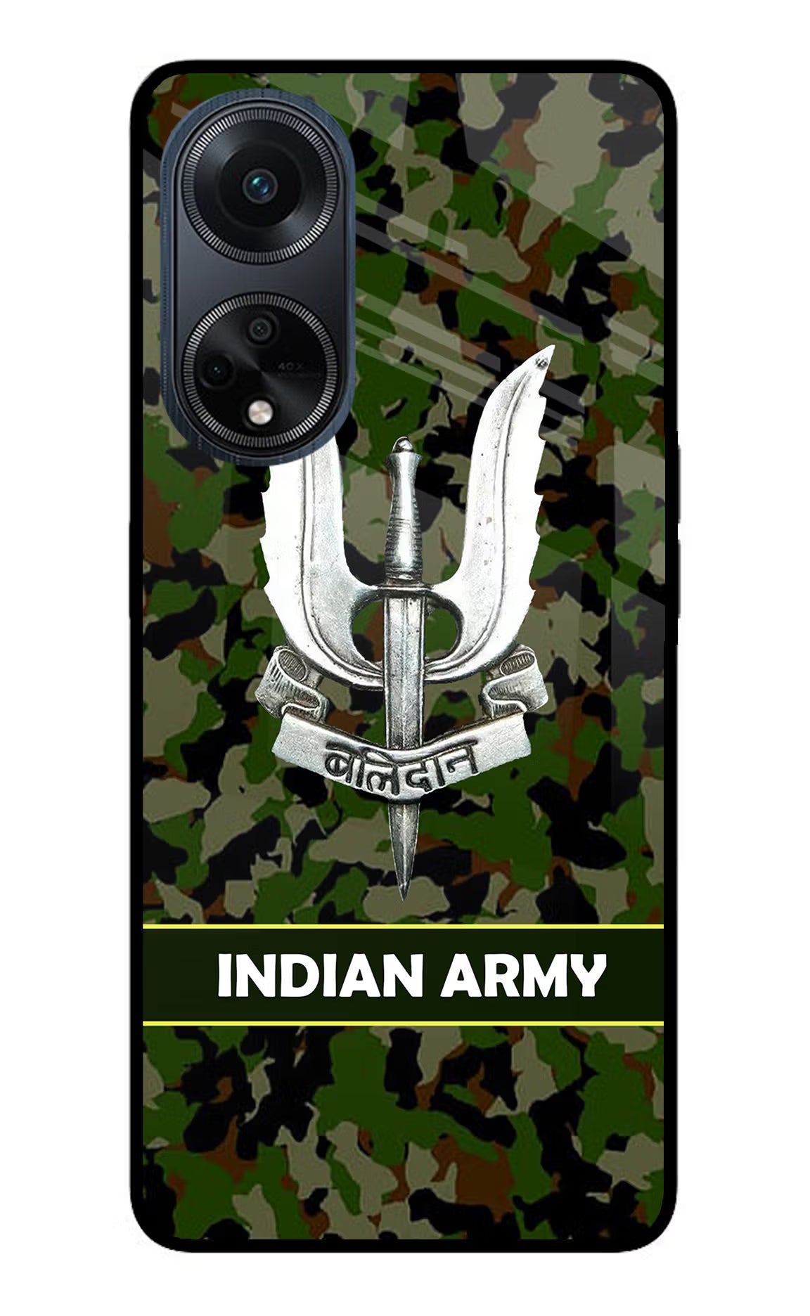 Balidan Indian Logo Oppo F23 Glass Case Back Cover by Casekaro