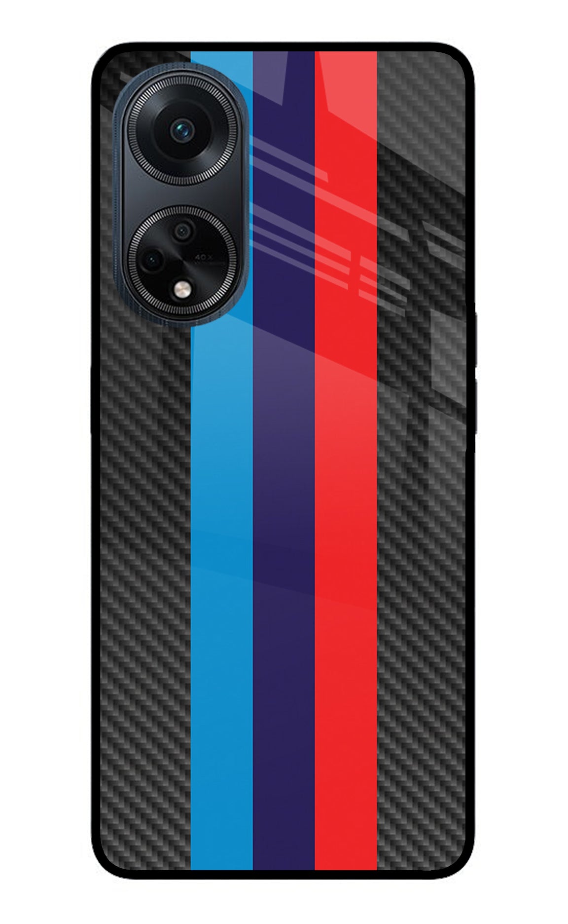 BMW Stripes Pattern Oppo F23 Glass Case