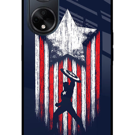 Captain America Marvel Art Oppo F23 Glass Case Back Cover by Casekaro