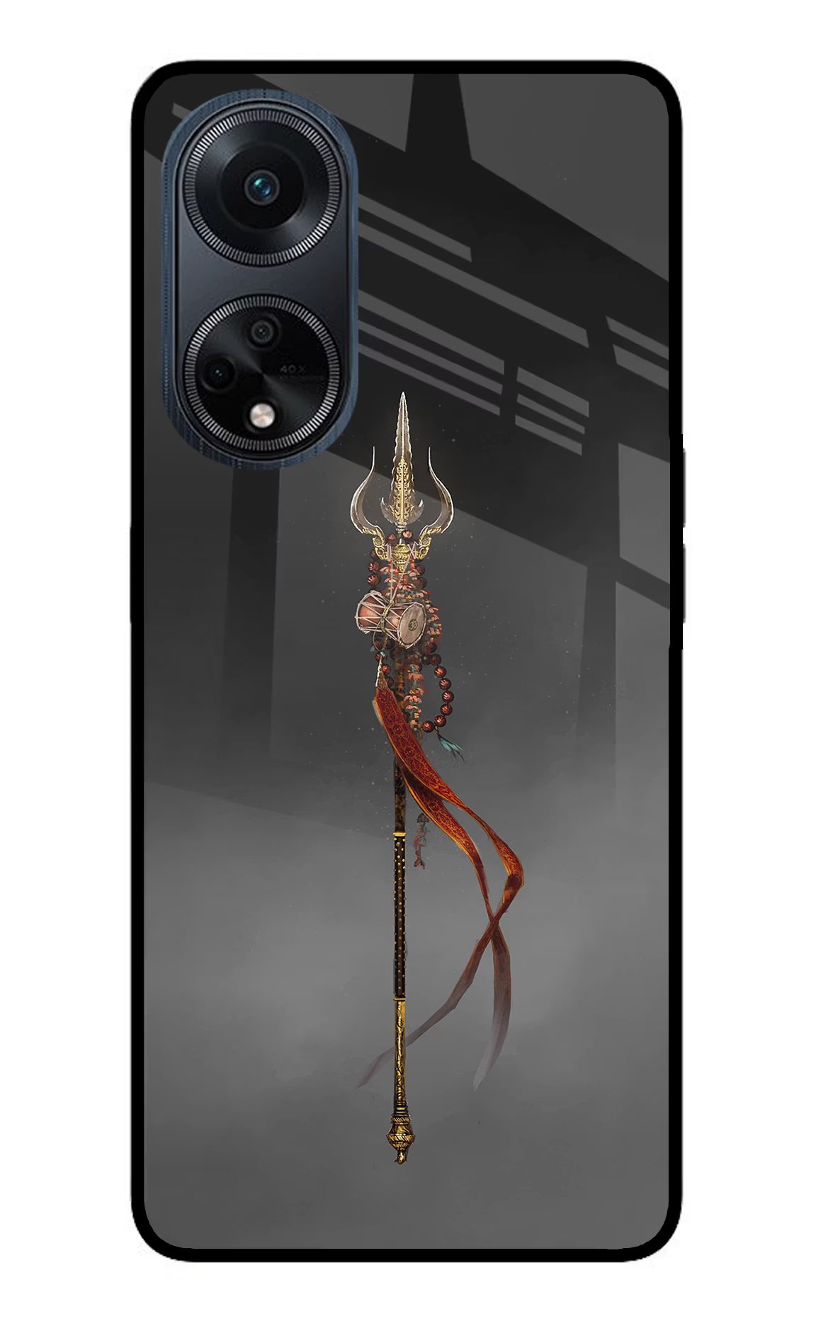 Shiv Trishul Oppo F23 Glass Case Back Cover by Casekaro