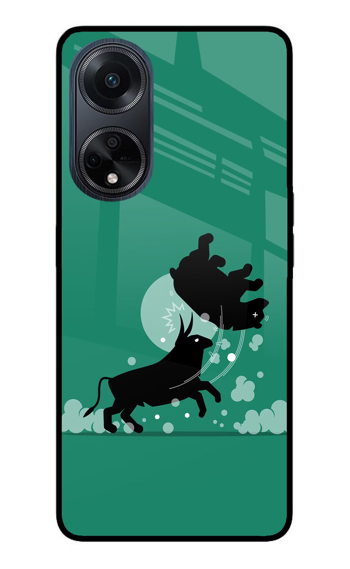 Bull Conqueror Oppo F23 Glass Case
