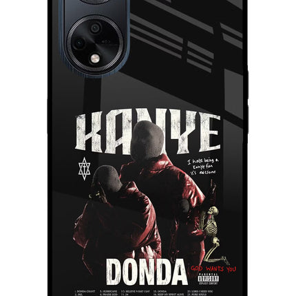 Donda Kanye West Oppo F23 Glass Case Back Cover by Casekaro