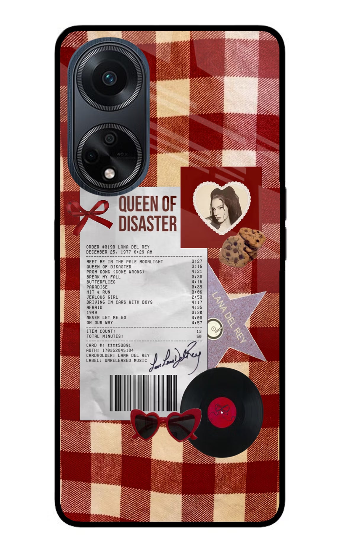 Queen of Disaster Oppo F23 Glass Case Back Cover by Casekaro